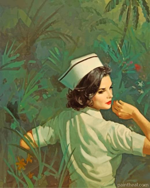 Nurse In The Jungle Painting By Numbers Kits