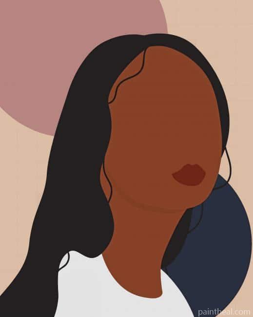 Black Girl Illustration Painting By Numbers Kits