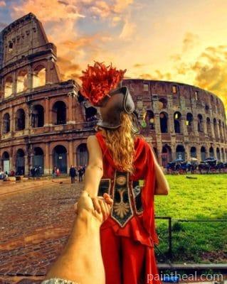 Follow Me To Colosseum Italy – 5D Diamond Painting Painting By Numbers Kits