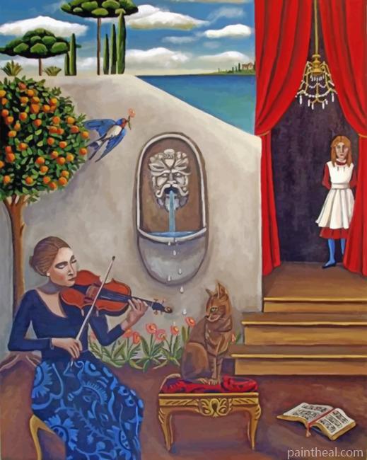 Classy Musician Woman Painting By Numbers Kits