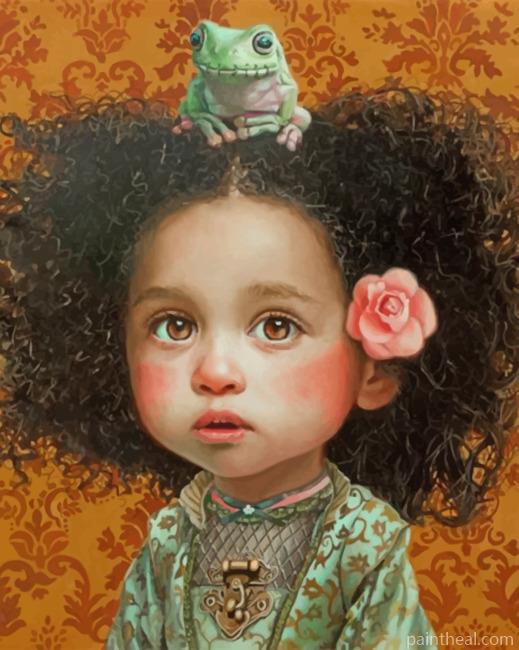 Girl And Frog Painting By Numbers Kits