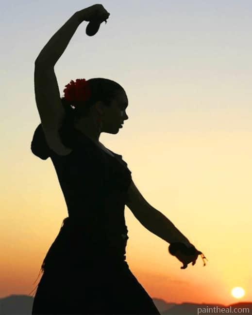 Flamenco Dancer Silhouette Painting By Numbers Kits