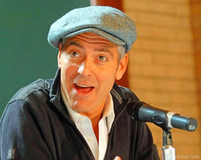 George Clooney With Hat Painting By Numbers Kits