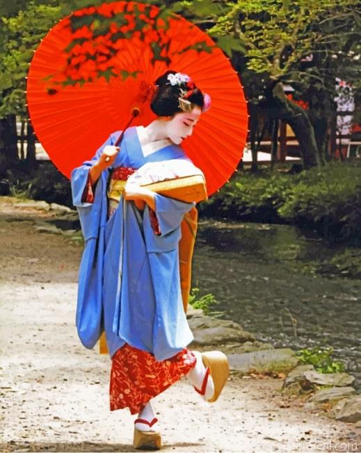 Asian Lady Painting By Numbers Kits