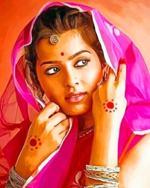 Indian Woman – 5D Diamond Paintings Painting By Numbers Kits