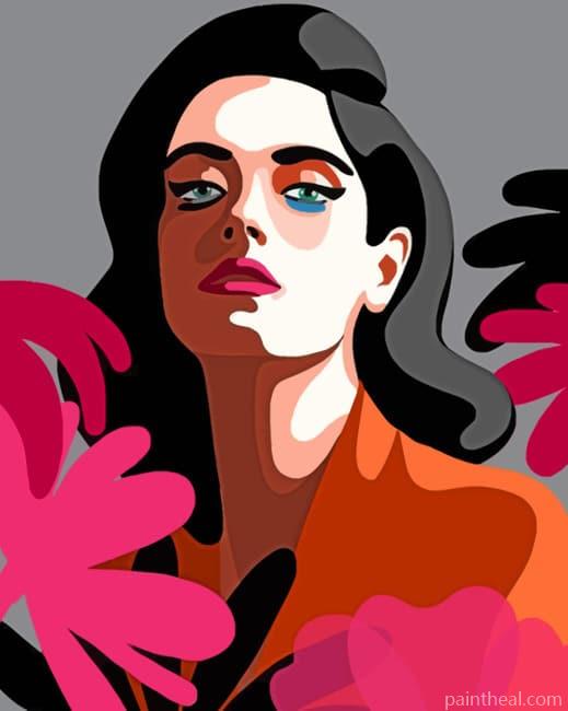 Girl Illustration By Mathilde Crétier Painting By Numbers Kits