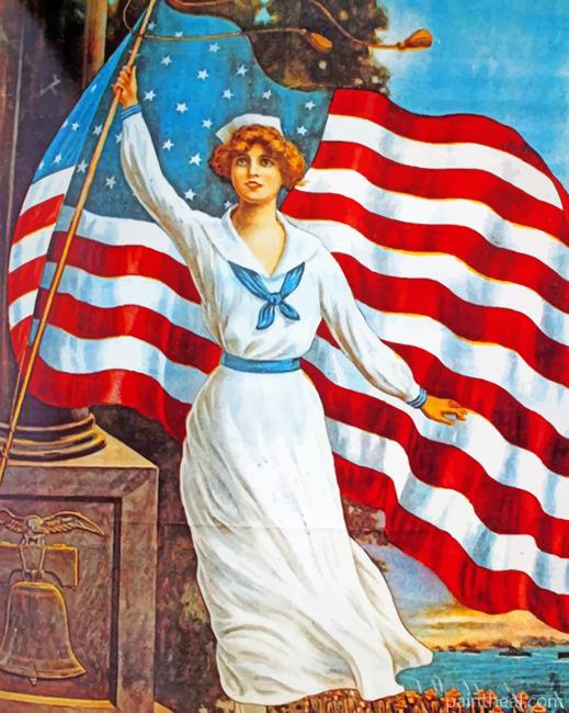 American Woman Painting By Numbers Kits