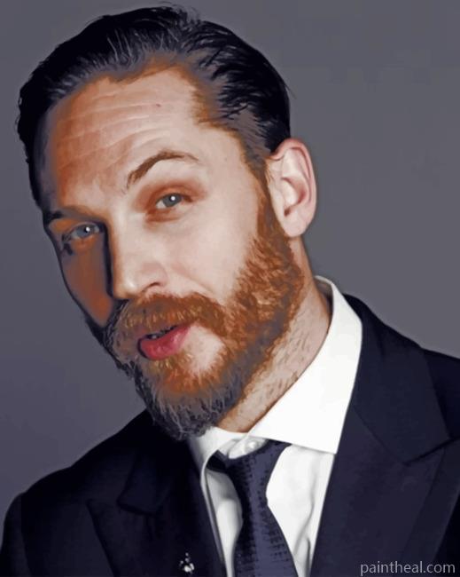 Tom Hardy Wearing A Black Suit Painting By Numbers Kits