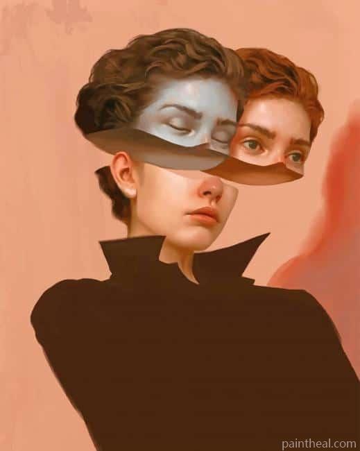Girl With Two Faces Painting By Numbers Kits