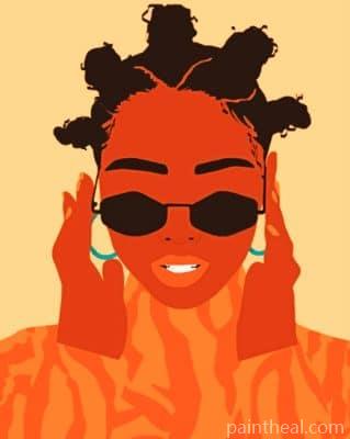 Black Woman Style Painting By Numbers Kits