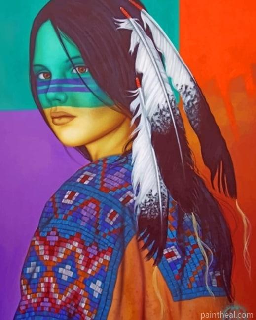 Colorful Native American Painting By Numbers Kits
