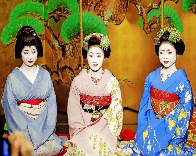 Geisha Painting By Numbers Kits