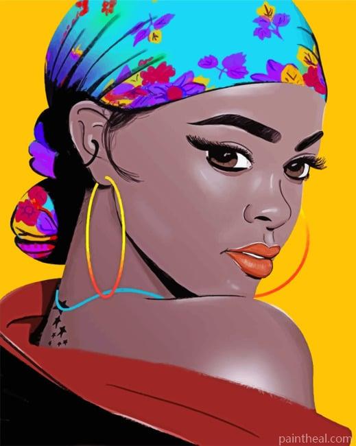 Black Girl Art Painting By Numbers Kits