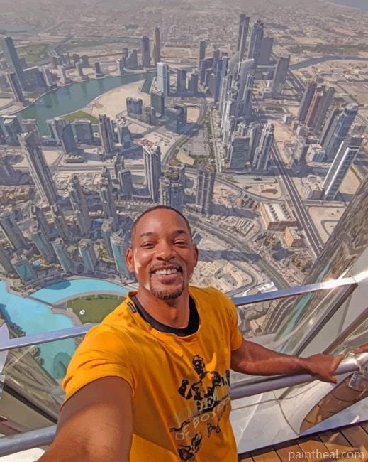 Will Smith In Burj Khalifa Painting By Numbers Kits