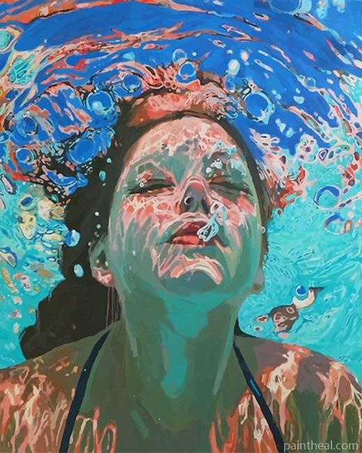 Lady Swimming Painting By Numbers Kits