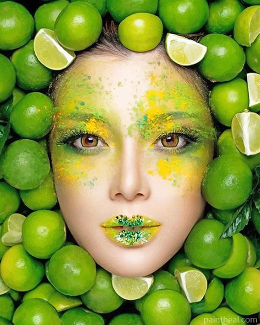 Lime Girl Fashion Painting By Numbers Kits