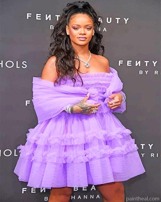 Rihanna Purple Dress Painting By Numbers Kits