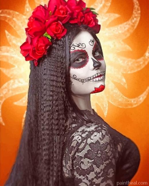 Skull Woman Painting By Numbers Kits
