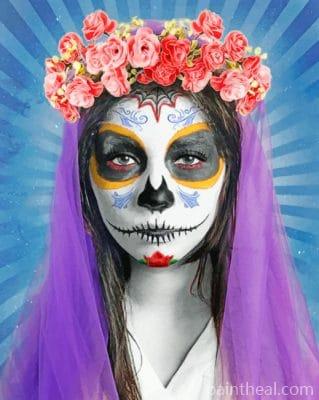 Sugar Skull Lady – 5D Diamond Painting Painting By Numbers Kits