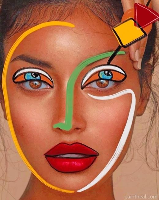 Woman Face Art Painting By Numbers Kits