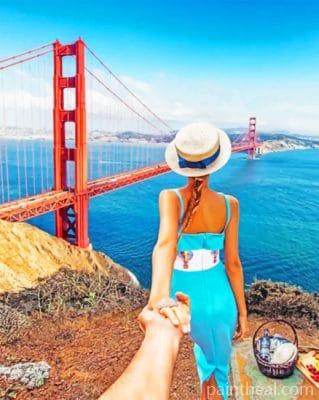 Follow Me To Golden Gate Bridge – 5D Diamond Painting Painting By Numbers Kits
