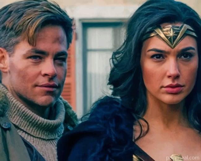 Gal Gadot And Chris Pine Painting By Numbers Kits