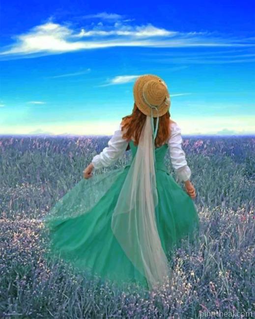 Woman Contemplating The Sky Painting By Numbers Kits