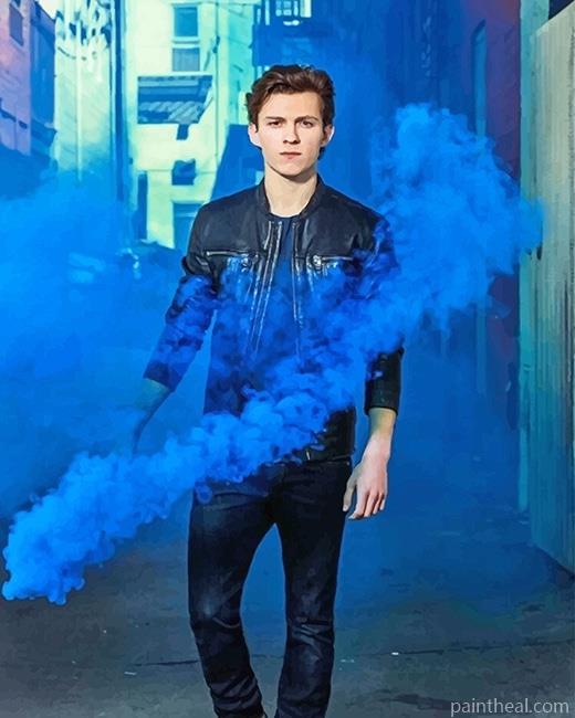Tom Holland Blue Smoke Painting By Numbers Kits