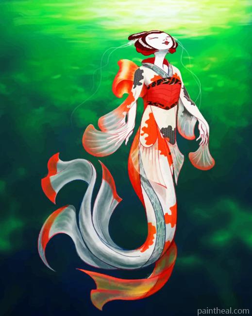 Asian Mermaid Painting By Numbers Kits