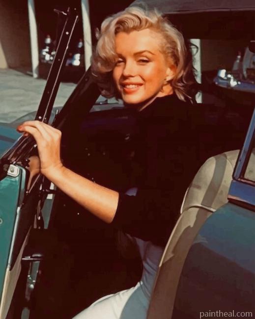 Marilyn Monroe In The Car Painting By Numbers Kits