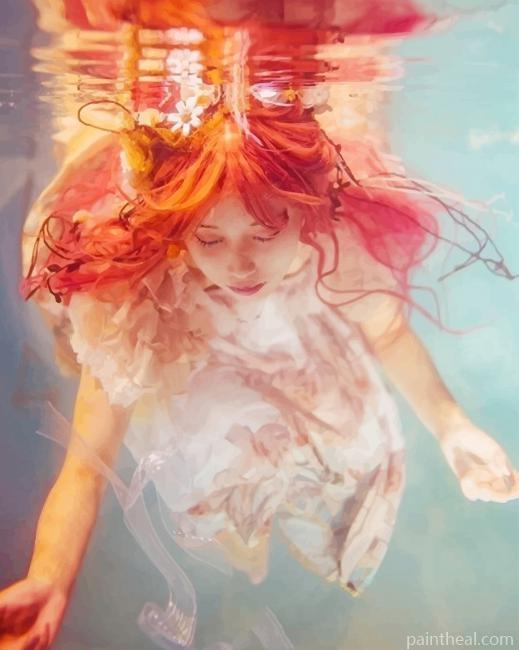 Redhead Underwater Painting By Numbers Kits
