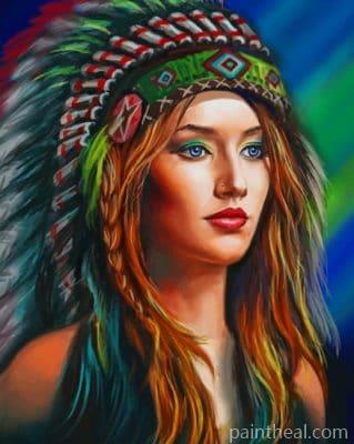 American Red Indian Painting By Numbers Kits