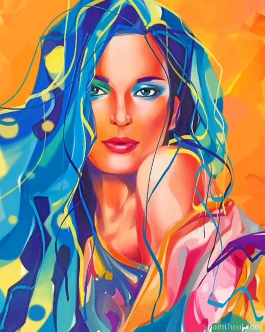 Colorful Woman Painting By Numbers Kits