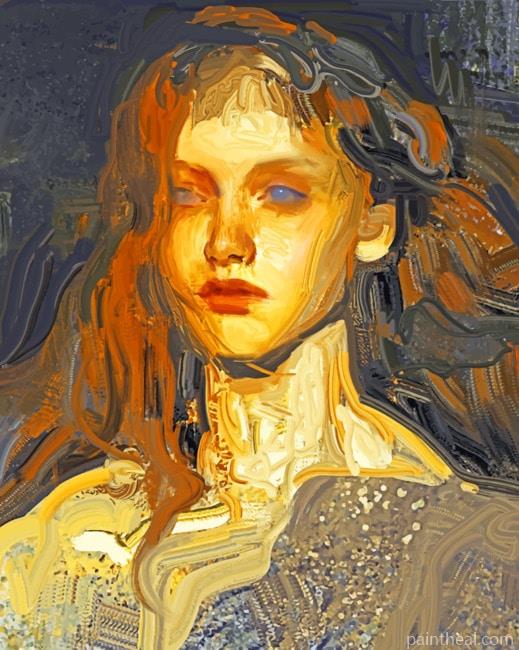 Girl In Deep Art Painting By Numbers Kits