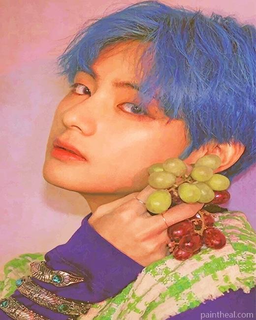 Tae Blue Hair Painting By Numbers Kits