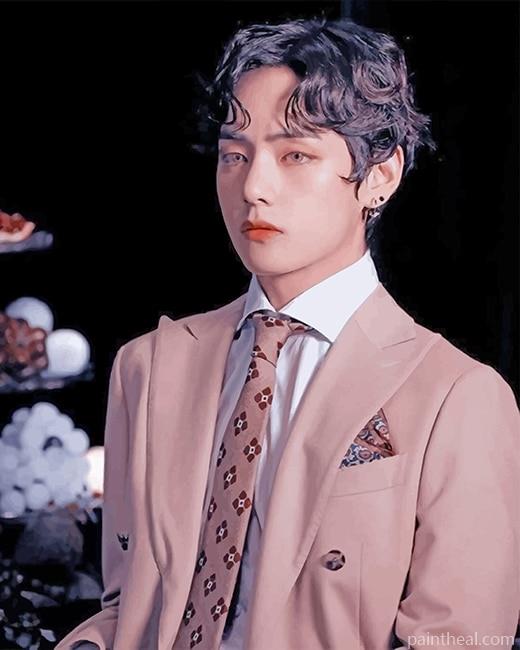Classy Taehyung Bts Painting By Numbers Kits