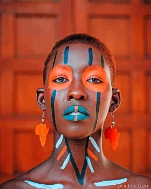 Tribal African Face Painting By Numbers Kits