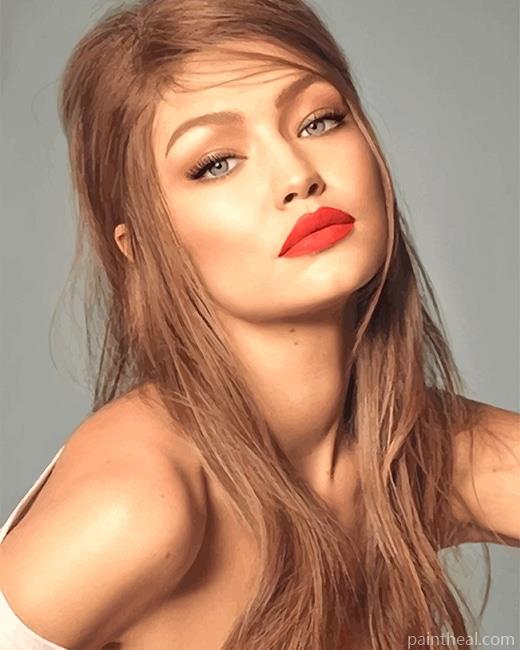 Model Gigi Hadid Painting By Numbers Kits
