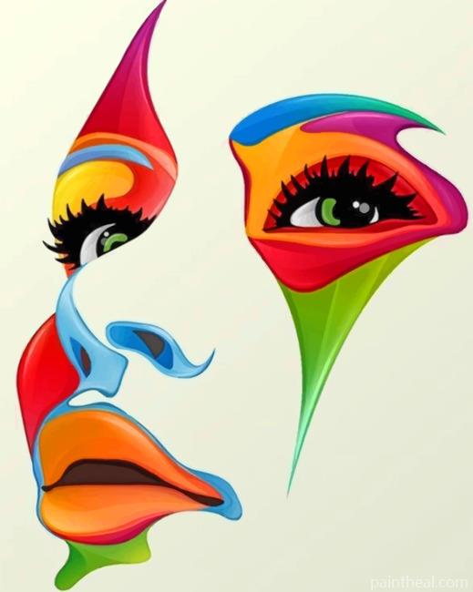 Colorful Face Painting By Numbers Kits