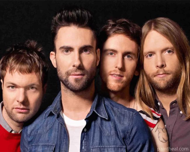 Pop Band Maroon 5 Painting By Numbers Kits