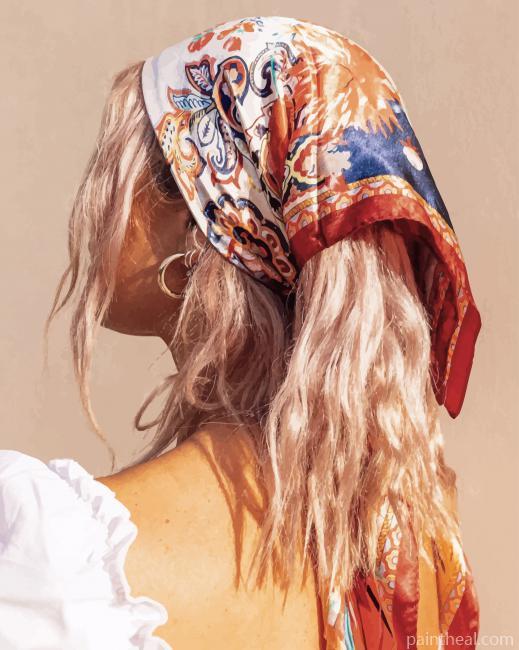Hair Scarf Painting By Numbers Kits