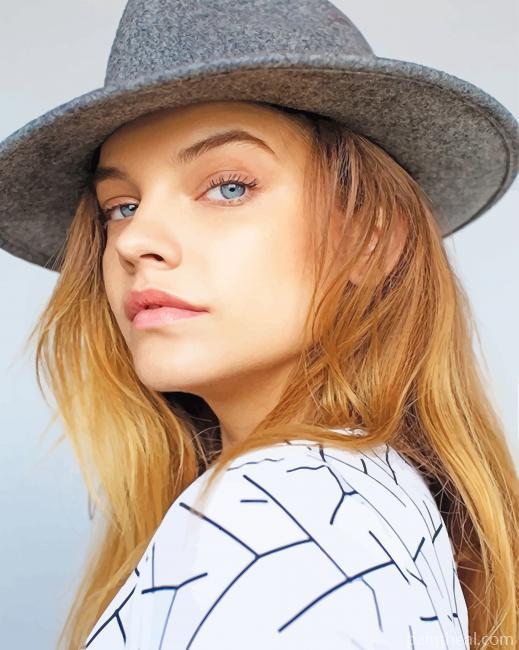 Barbara Palvin Wearing Hat Painting By Numbers Kits
