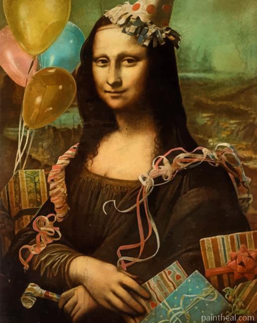 Mona Lisa Birthday Painting By Numbers Kits