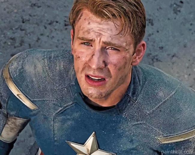 Chris Evans Captain America Painting By Numbers Kits