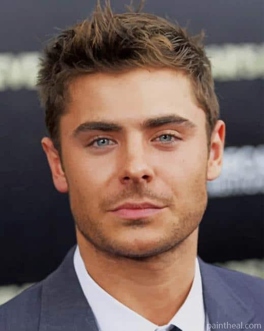 Handsome Zac Efron Painting By Numbers Kits