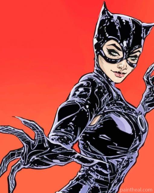 Catwoman Anime Painting By Numbers Kits