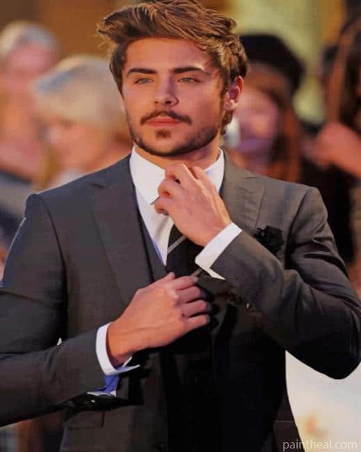 Clasy Suit Zac Efron Painting By Numbers Kits
