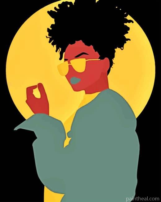 Stylish African Girl Painting By Numbers Kits