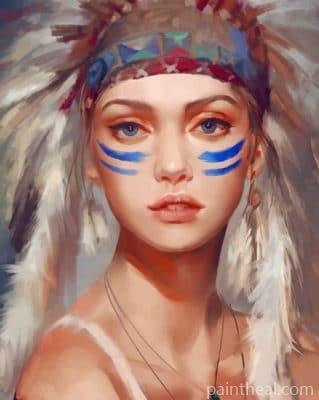 Beautiful Native American Painting By Numbers Kits