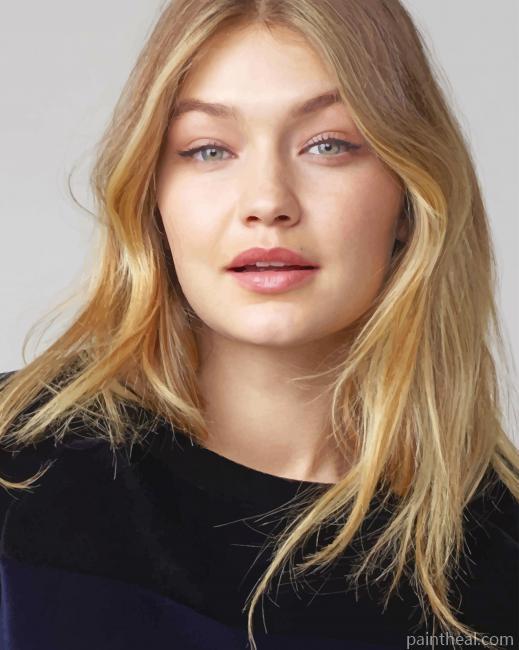 Gigi Hadid Model Painting By Numbers Kits